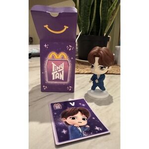 New 2025 McDonald's #6 TINY TAN BTS Happy Meal Toy Throwback Edition Box & Card